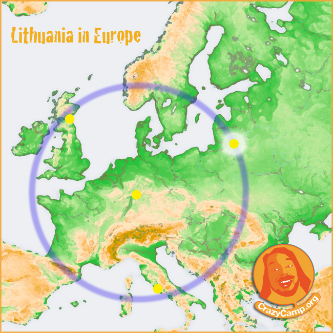 Where is Lithuania? Map of Europe