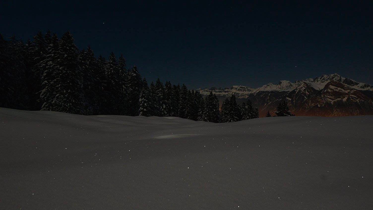 mountains by night