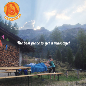 Massage during a Crazy Mountain Balance Camp