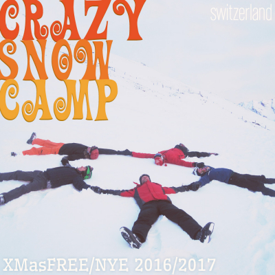 December 24, 2016 - January 7, 2017 : Crazy Snow Camp in a nice winter sports resort in Switzerland. Skiing, snowboarding, snow shoe hiking, crazy group games, new years bonfire…