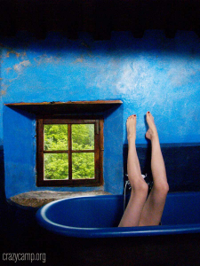 One of the bathrooms